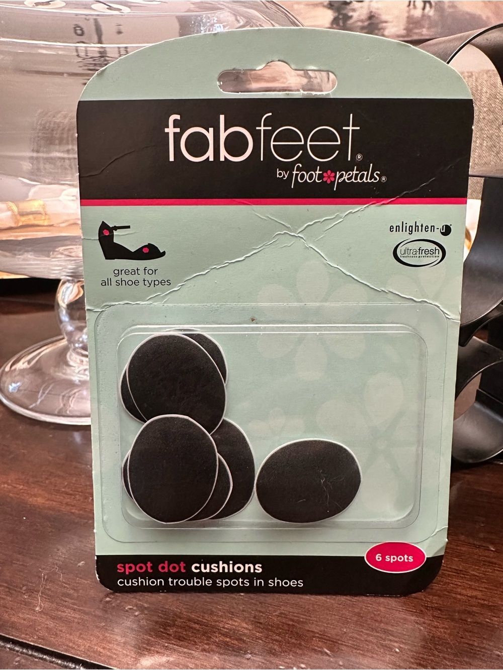 fabfeet Spot Dot Cushions - Black - 6-Pack